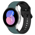 Zweifarbiges Silikon-Uhrenarmband, für Samsung Galaxy Watch4 Classic 46mm / Watch4 44mm, für Samsung Galaxy Watch4 Classic 42mm / Watch4 40mm, für Samsung Galaxy Watch5 Pro / Watch5