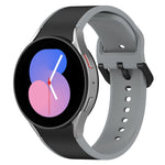 Zweifarbiges Silikon-Uhrenarmband, für Samsung Galaxy Watch4 Classic 46mm / Watch4 44mm, für Samsung Galaxy Watch4 Classic 42mm / Watch4 40mm, für Samsung Galaxy Watch5 Pro / Watch5