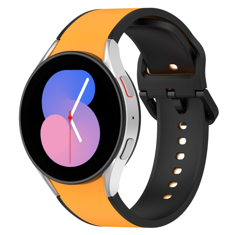 Zweifarbiges Silikon-Uhrenarmband, für Samsung Galaxy Watch4 Classic 46mm / Watch4 44mm, für Samsung Galaxy Watch4 Classic 42mm / Watch4 40mm, für Samsung Galaxy Watch5 Pro / Watch5