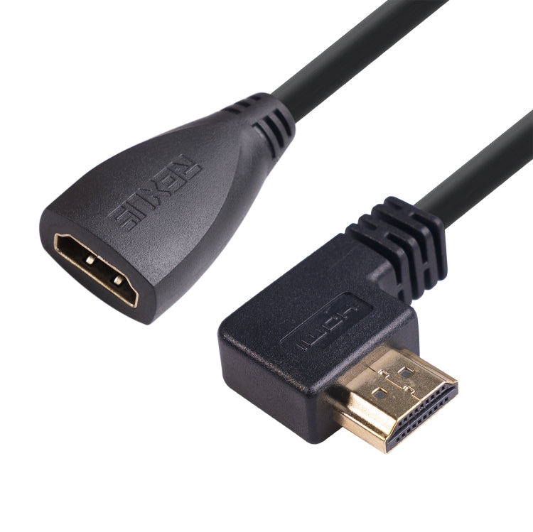 HDL-03 30cm HDMI Stecker Winkel zu Buchse Adapterkabel, Linker Winkel, 90 Grad, 270 Grad
