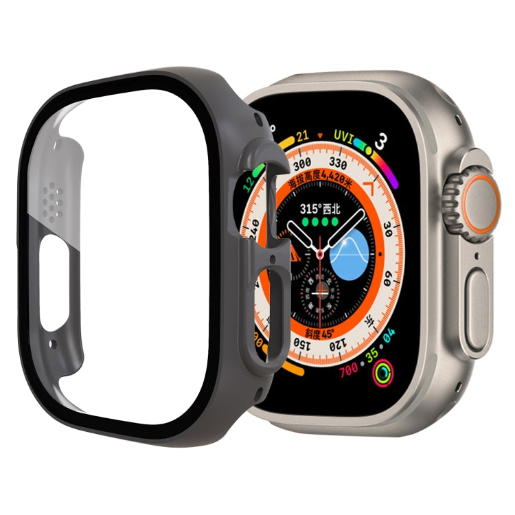 Displayschutzfolie aus gehärtetem Glas PC-Uhrengehäuse, für Apple Watch Ultra 1 / 2 / 3 49mm