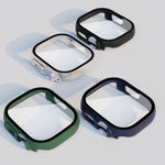 Displayschutzfolie aus gehärtetem Glas PC-Uhrengehäuse, für Apple Watch Ultra 1 / 2 / 3 49mm