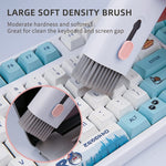 Q6E 7-in-1 Bluetooth Kopfhörer Computer Tastatur Reinigungswerkzeug Set, Q6E Blau, Q6E Pink