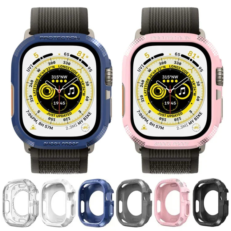 Dreifach widerstandsfähige Schutzhülle aus TPU und Kohlefaser, für Apple Watch Ultra 3 / 2 / 1 49 mm