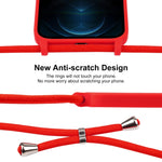 Crossbody Lanyard Liquid Silicone Case, For iPhone 12 Pro Max