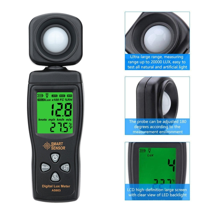 SmartSensor AS803 Handheld Digital Luxmeter