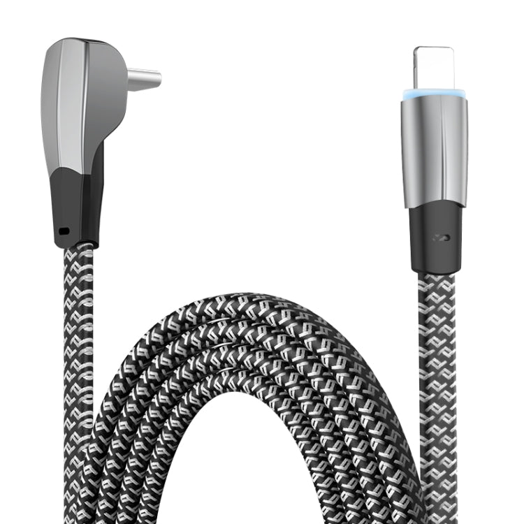 3A USB-C/Type-C auf 8-Pin Winkel-Schnelllade-Datenkabel, 3A Typ-C auf 8-Pin 1,2m, 3A Typ-C auf 8-Pin 2m