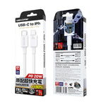 WEKOME WDC-168 Original Series PD 20W USB-C / Typ-C auf 8 Pin Schnelllade-Datenkabel, Länge: 1m