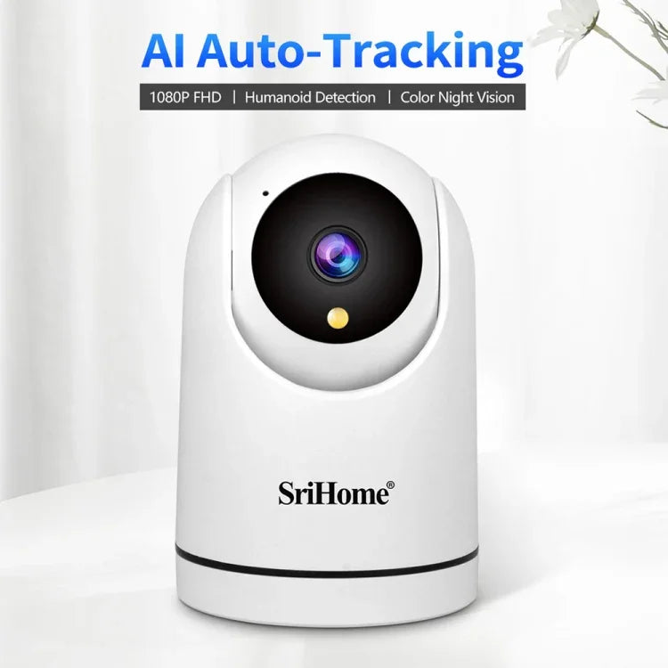 SriHome SH042 2,0 MP 1080P HD KI-WLAN-Schwenk-Neige-Überwachungskamera, SH042