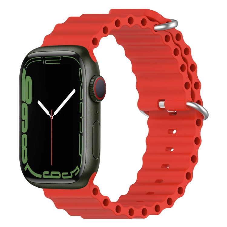 Ocean Silikon-Uhrenarmband, für Apple Watch Series 8 &amp; 7 (41 mm), für Apple Watch Series 8 &amp; 7 (41 mm) / SE 2 &amp; 6 &amp; SE 5 &amp; 4 (40 mm)