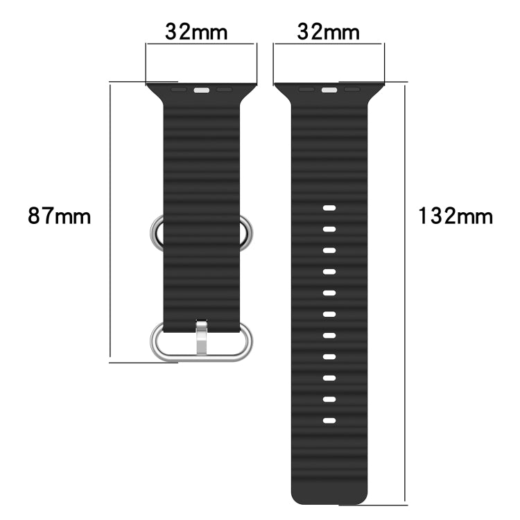 Ocean Silikon-Uhrenarmband, für Apple Watch Series 8 &amp; 7 (41 mm), für Apple Watch Series 8 &amp; 7 (41 mm) / SE 2 &amp; 6 &amp; SE 5 &amp; 4 (40 mm)