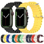 Ocean Silikon-Uhrenarmband, für Apple Watch Series 8 &amp; 7 (41 mm), für Apple Watch Series 8 &amp; 7 (41 mm) / SE 2 &amp; 6 &amp; SE 5 &amp; 4 (40 mm)