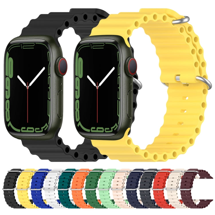 Ocean Silikon-Uhrenarmband, für Apple Watch Series 8 &amp; 7 (41 mm), für Apple Watch Series 8 &amp; 7 (41 mm) / SE 2 &amp; 6 &amp; SE 5 &amp; 4 (40 mm)
