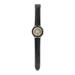 Für Samsung Galaxy Watch5 40 mm / 44 mm: Armband aus echtem, litschifarbenem Leder, schwarze und silberne Schließe