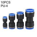 LAIZE 10 Stück PU Kunststoff Pneumatischer Schnellkupplungsstecker, PU-4, PU-6, PU-8, PU-10, PU-12, PU-14, PU-16