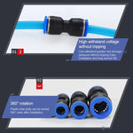 LAIZE 10 Stück PU Kunststoff Pneumatischer Schnellkupplungsstecker, PU-4, PU-6, PU-8, PU-10, PU-12, PU-14, PU-16