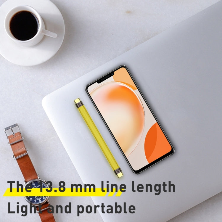100W 10Gbps USB-C/Type-C zu USB-C/Type-C FPC Flexibles Datenkabel, Länge: 13.8cm, 10Gbps USB-C/Type-C zu USB-C/Type-C