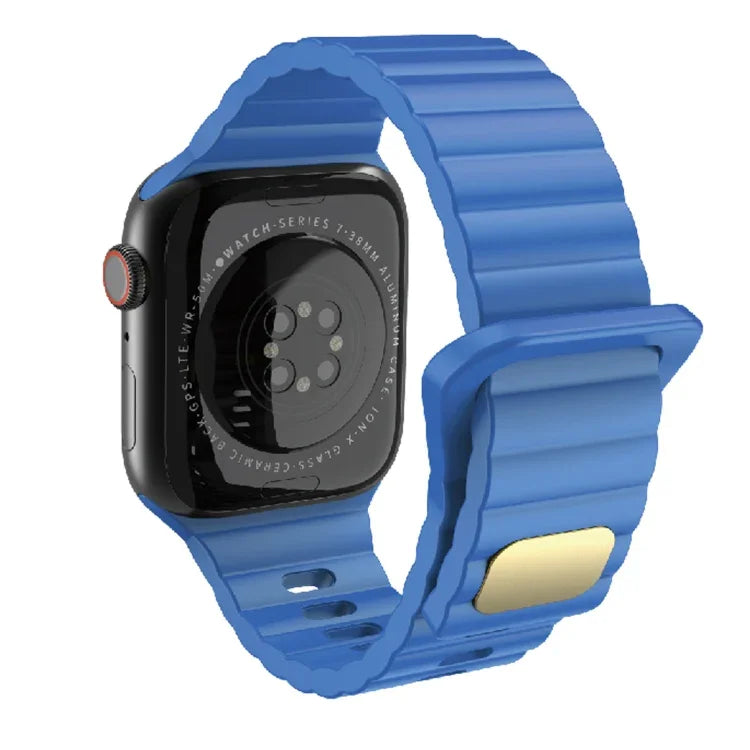 Atmungsaktives hautfreundliches Silikon für Apple Watch, Ultra 49mm / Series 8&7 45mm / SE 2&6&SE&5&4 44mm / 3&2&1 42mm, Series 8&7 41mm / SE 2&6&SE&5&4 40mm / 3&2&1 38mm
