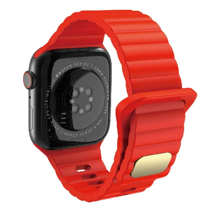 Atmungsaktives hautfreundliches Silikon für Apple Watch, Ultra 49mm / Series 8&7 45mm / SE 2&6&SE&5&4 44mm / 3&2&1 42mm, Series 8&7 41mm / SE 2&6&SE&5&4 40mm / 3&2&1 38mm