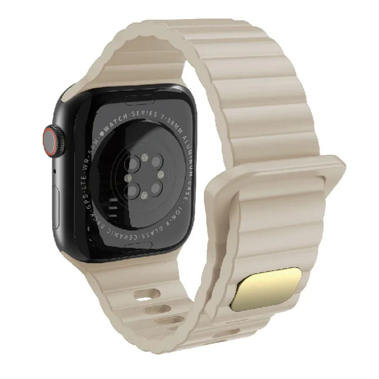 Atmungsaktives hautfreundliches Silikon für Apple Watch, Ultra 49mm / Series 8&7 45mm / SE 2&6&SE&5&4 44mm / 3&2&1 42mm, Series 8&7 41mm / SE 2&6&SE&5&4 40mm / 3&2&1 38mm