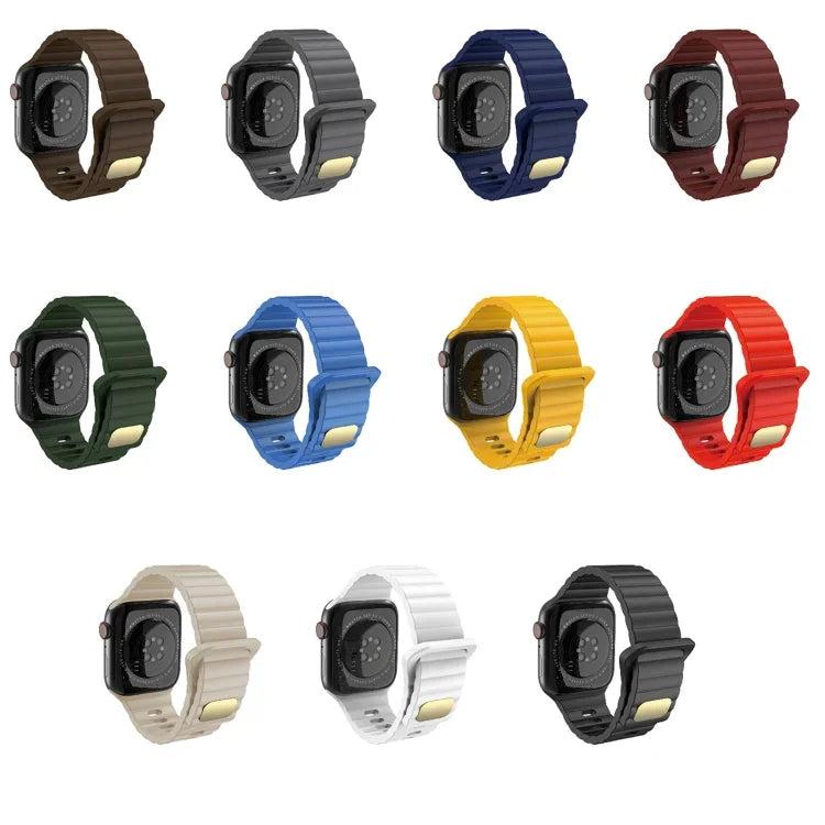 Atmungsaktives hautfreundliches Silikon für Apple Watch, Ultra 49mm / Series 8&7 45mm / SE 2&6&SE&5&4 44mm / 3&2&1 42mm, Series 8&7 41mm / SE 2&6&SE&5&4 40mm / 3&2&1 38mm
