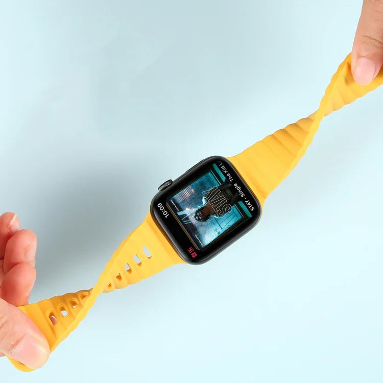 Atmungsaktives hautfreundliches Silikon für Apple Watch, Ultra 49mm / Series 8&7 45mm / SE 2&6&SE&5&4 44mm / 3&2&1 42mm, Series 8&7 41mm / SE 2&6&SE&5&4 40mm / 3&2&1 38mm