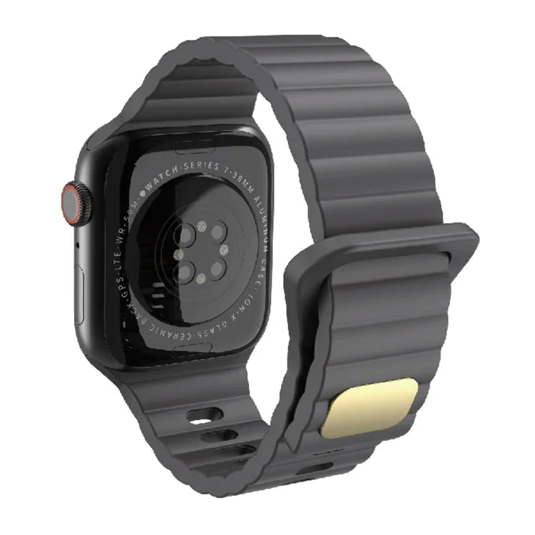 Atmungsaktives hautfreundliches Silikon für Apple Watch, Ultra 49mm / Series 8&7 45mm / SE 2&6&SE&5&4 44mm / 3&2&1 42mm, Series 8&7 41mm / SE 2&6&SE&5&4 40mm / 3&2&1 38mm