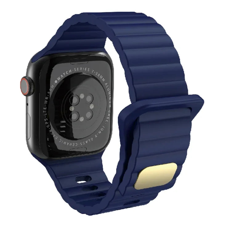 Atmungsaktives hautfreundliches Silikon für Apple Watch, Ultra 49mm / Series 8&7 45mm / SE 2&6&SE&5&4 44mm / 3&2&1 42mm, Series 8&7 41mm / SE 2&6&SE&5&4 40mm / 3&2&1 38mm