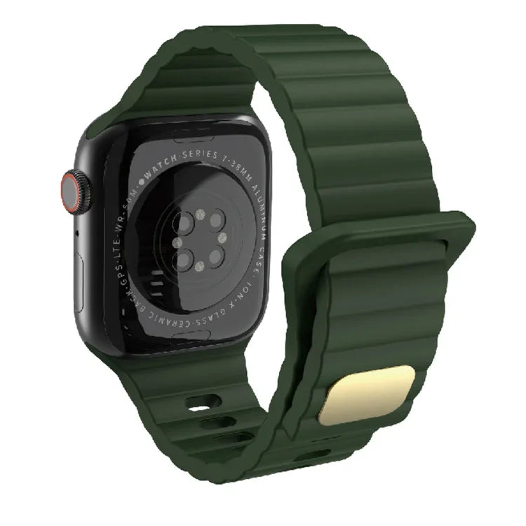Atmungsaktives hautfreundliches Silikon für Apple Watch, Ultra 49mm / Series 8&7 45mm / SE 2&6&SE&5&4 44mm / 3&2&1 42mm, Series 8&7 41mm / SE 2&6&SE&5&4 40mm / 3&2&1 38mm