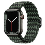 Nylon geflochtenes Uhrenarmband mit Schnalle für Apple Watch Ultra 49mm / Series 8&7 45mm / SE 2&6&SE&5&4 44mm / 3&2&1 42mm