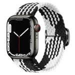 Nylon geflochtenes Uhrenarmband mit Schnalle für Apple Watch Ultra 49mm / Series 8&7 45mm / SE 2&6&SE&5&4 44mm / 3&2&1 42mm