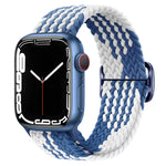 Nylon geflochtenes Uhrenarmband mit Schnalle für Apple Watch Ultra 49mm / Series 8&7 45mm / SE 2&6&SE&5&4 44mm / 3&2&1 42mm