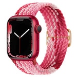 Nylon geflochtenes Uhrenarmband mit Schnalle für Apple Watch Ultra 49mm / Series 8&7 45mm / SE 2&6&SE&5&4 44mm / 3&2&1 42mm