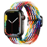 Nylon geflochtenes Uhrenarmband mit Schnalle für Apple Watch Ultra 49mm / Series 8&7 45mm / SE 2&6&SE&5&4 44mm / 3&2&1 42mm