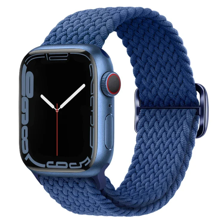 Nylon geflochtenes Uhrenarmband mit Schnalle für Apple Watch Ultra 49mm / Series 8&7 45mm / SE 2&6&SE&5&4 44mm / 3&2&1 42mm