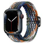 Nylon geflochtenes Uhrenarmband mit Schnalle für Apple Watch Ultra 49mm / Series 8&7 45mm / SE 2&6&SE&5&4 44mm / 3&2&1 42mm