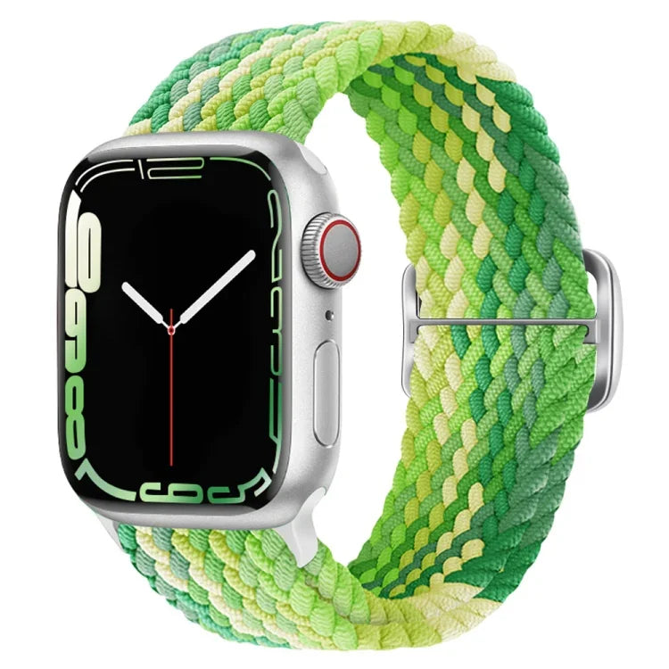 Nylon geflochtenes Uhrenarmband mit Schnalle für Apple Watch Ultra 49mm / Series 8&7 45mm / SE 2&6&SE&5&4 44mm / 3&2&1 42mm