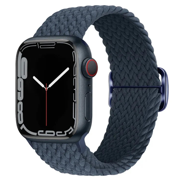 Nylon geflochtenes Uhrenarmband mit Schnalle für Apple Watch Ultra 49mm / Series 8&7 45mm / SE 2&6&SE&5&4 44mm / 3&2&1 42mm
