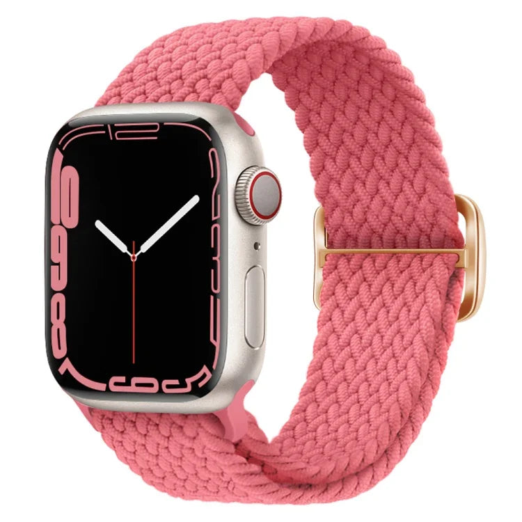 Nylon geflochtenes Uhrenarmband mit Schnalle für Apple Watch Ultra 49mm / Series 8&7 45mm / SE 2&6&SE&5&4 44mm / 3&2&1 42mm