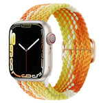 Nylon geflochtenes Uhrenarmband mit Schnalle für Apple Watch Ultra 49mm / Series 8&7 45mm / SE 2&6&SE&5&4 44mm / 3&2&1 42mm