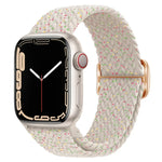 Nylon geflochtenes Uhrenarmband mit Schnalle für Apple Watch Ultra 49mm / Series 8&7 45mm / SE 2&6&SE&5&4 44mm / 3&2&1 42mm