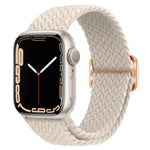 Nylon geflochtenes Uhrenarmband mit Schnalle für Apple Watch Ultra 49mm / Series 8&7 45mm / SE 2&6&SE&5&4 44mm / 3&2&1 42mm