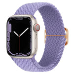 Nylon geflochtenes Uhrenarmband mit Schnalle für Apple Watch Ultra 49mm / Series 8&7 45mm / SE 2&6&SE&5&4 44mm / 3&2&1 42mm