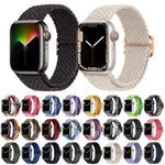 Nylon geflochtenes Uhrenarmband mit Schnalle für Apple Watch Ultra 49mm / Series 8&7 45mm / SE 2&6&SE&5&4 44mm / 3&2&1 42mm