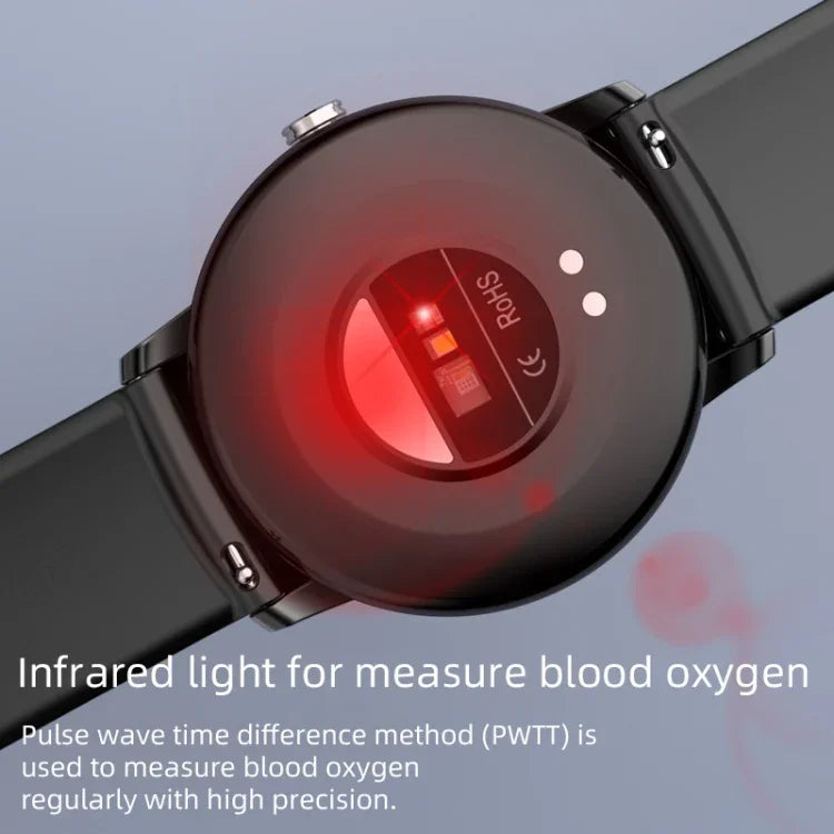 KS02 1,32 Zoll Smartwatch unterstützt Blutzuckermessung, Blutdruckmessung, Blutsauerstoffmessung, KS02