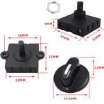 4 Gear 3 Speed Rotary Switch Fan Heater Speed Selector, Type A 2 Pair, Type B 2 Pair