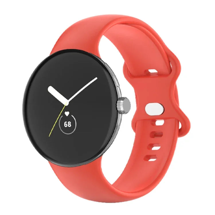 Für Google Pixel Watch 4 / 3 / 2 / 1 41 mm einfarbiges Silikonarmband, Herren, Damen