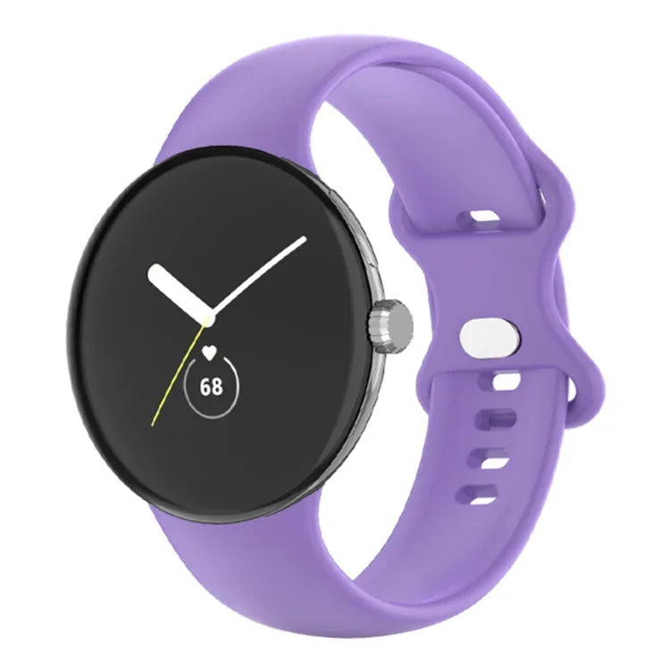 Für Google Pixel Watch 4 / 3 / 2 / 1 41 mm einfarbiges Silikonarmband, Herren, Damen