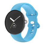 Für Google Pixel Watch 4 / 3 / 2 / 1 41 mm einfarbiges Silikonarmband, Herren, Damen