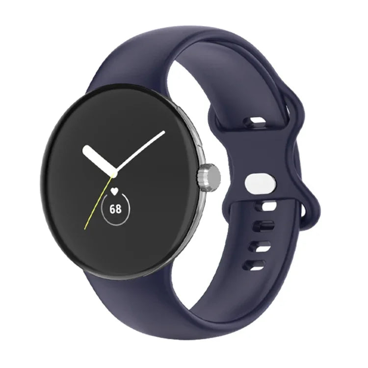 Für Google Pixel Watch 4 / 3 / 2 / 1 41 mm einfarbiges Silikonarmband, Herren, Damen